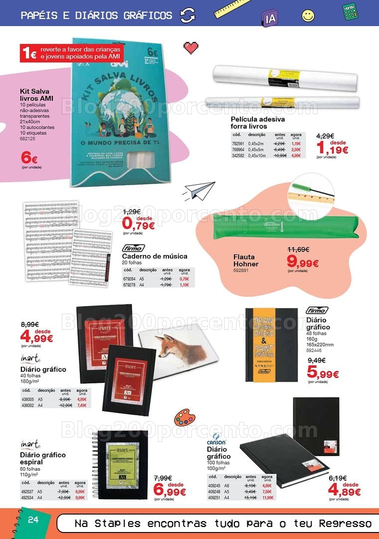 Antevisão Folheto STAPLES Regresso às Aulas Promoções de 17 agosto a 30 setembro